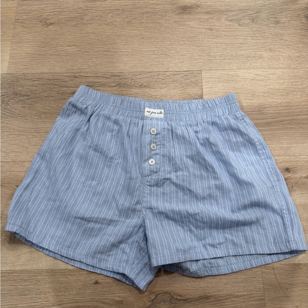 Urban Outfitters Blue Striped Pajama Shorts